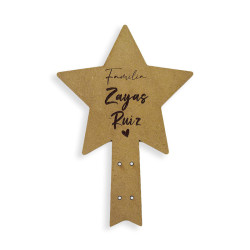 Estrella Navidad vertical personalizada