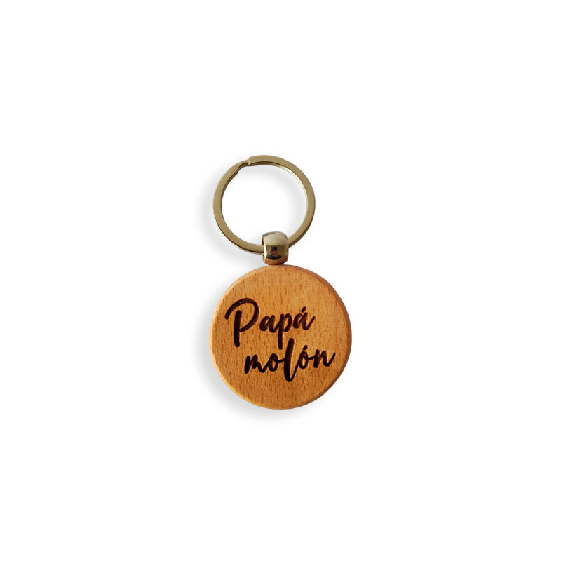 Llavero de madera "Papa/Abuelo molón"