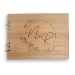 Libro de firmas de madera para bodas