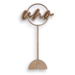 Mesero de madera para bodas en alto