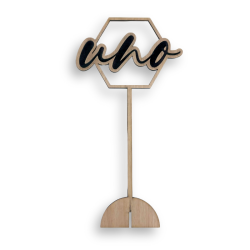 Mesero de madera para bodas en alto