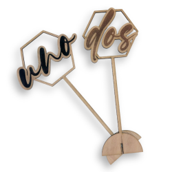 Mesero de madera para bodas en alto