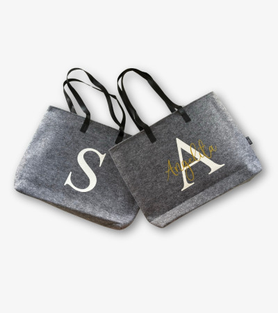 Bolso personalizable de fieltro (inicial)