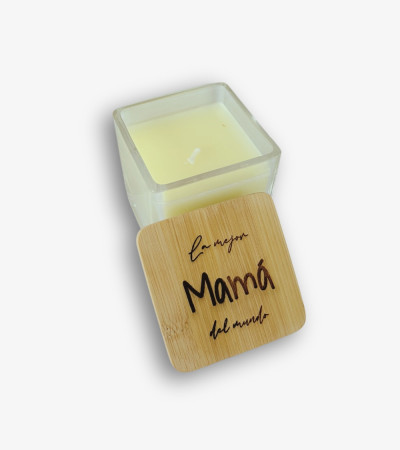 Vela cuadrada con personalización
