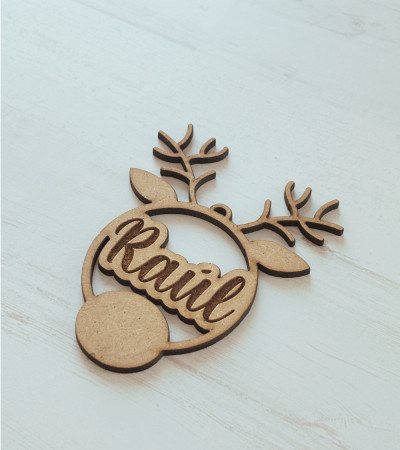 Bola Navidad Reno personalizada