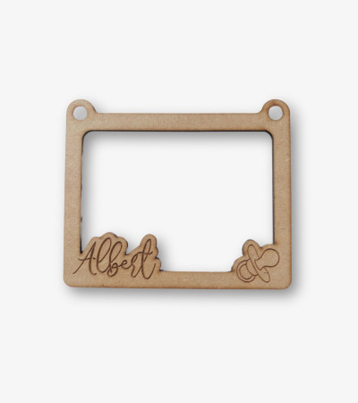 Bola Navidad marco ecografía + nombre personalizado