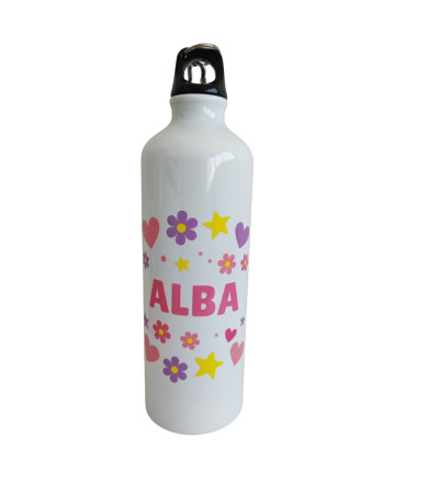 Botella aluminio personalizada  "Flower"